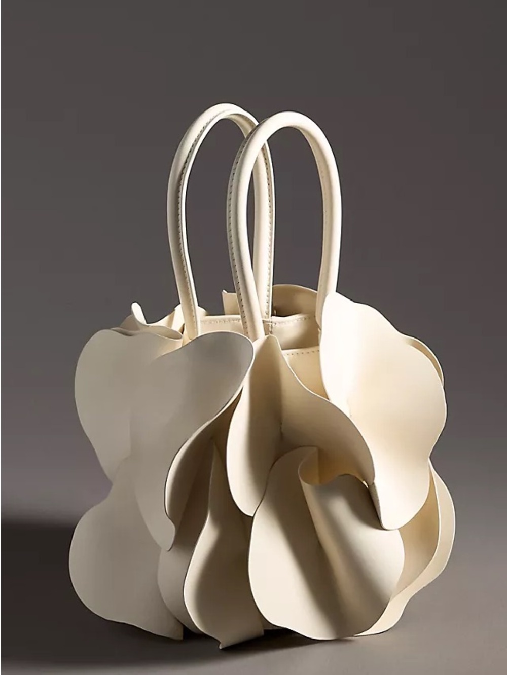 FARM RIO Ivory Leather Flower Bag